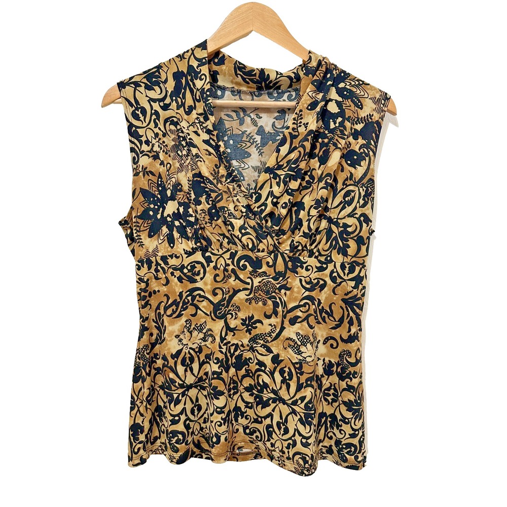 Vintage Womans Y2K Babydoll Top Size L/XL Artsy Whimsigoth Floral Fairy grunge‎